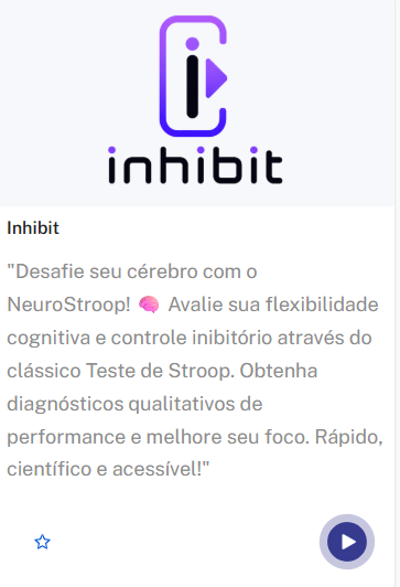 Jogo Inhibit, parte da plataforma UP Neural
