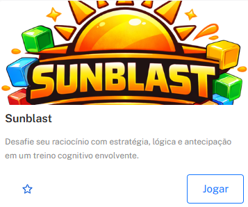 Jogo Sunblast, parte da plataforma UP Neural