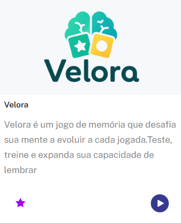 Jogo Velora, parte da plataforma UP Neural